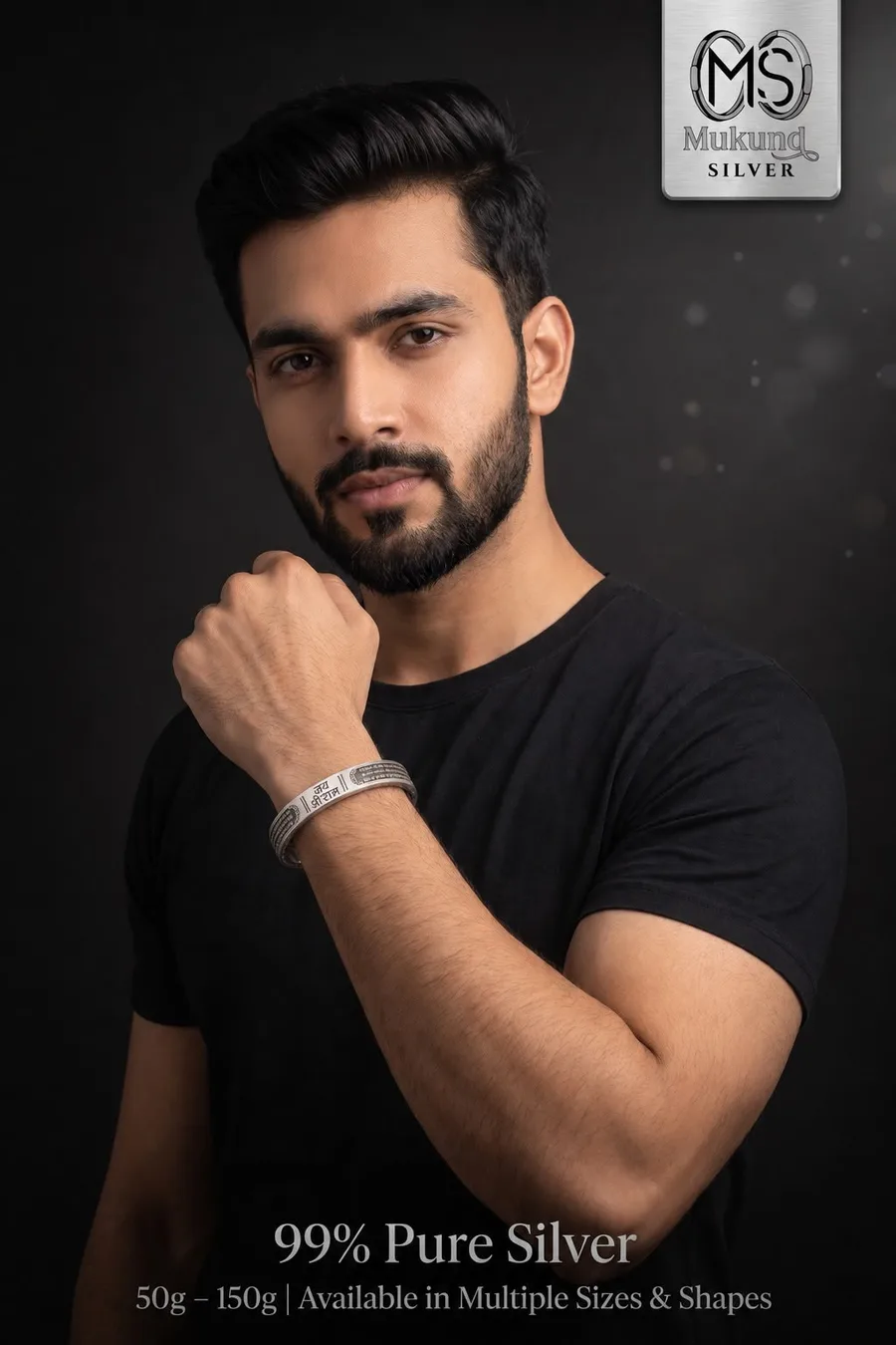 Mukund Silver pure silver kada creative